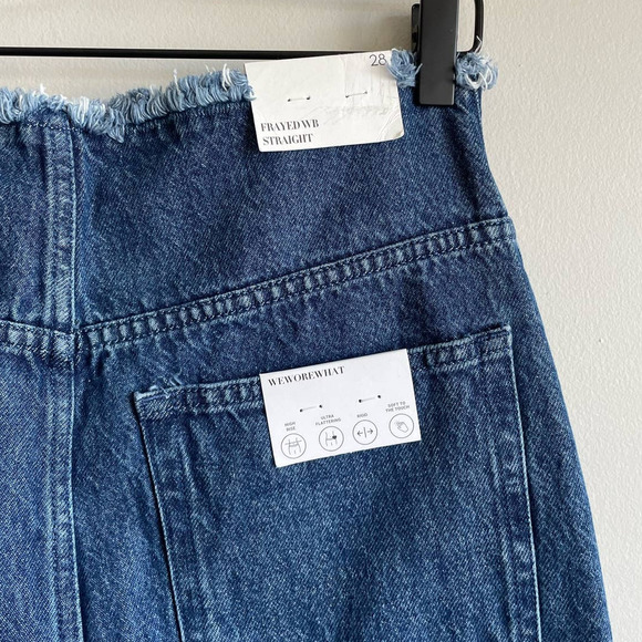 WeWoreWhat Blue Flare Wide Leg Jeans - Picture 6 of 6